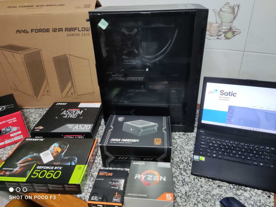 PC Gaming RTX 5060, Ryzen 5 5500, 16GB ram, 1TB NVMe SSD