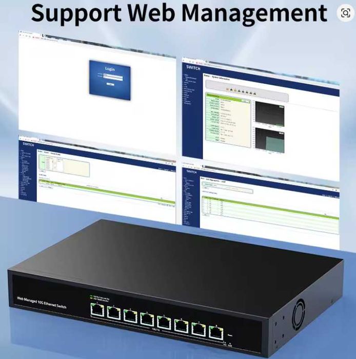 Web Managed Ethernet Switch 8 LAN Port 10Gb