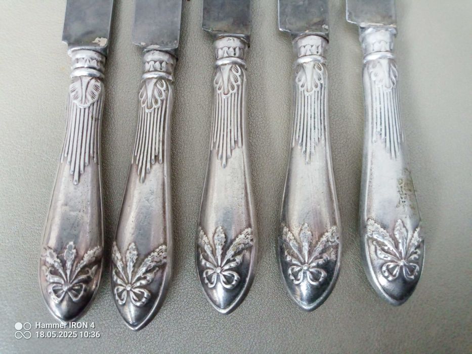 Stary Gerlach- Noże obiadowe- fason z kokardką- około 1900 rok