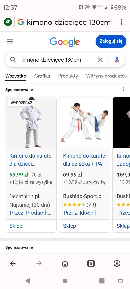 Kimono do karate dla dzieci rozm130
