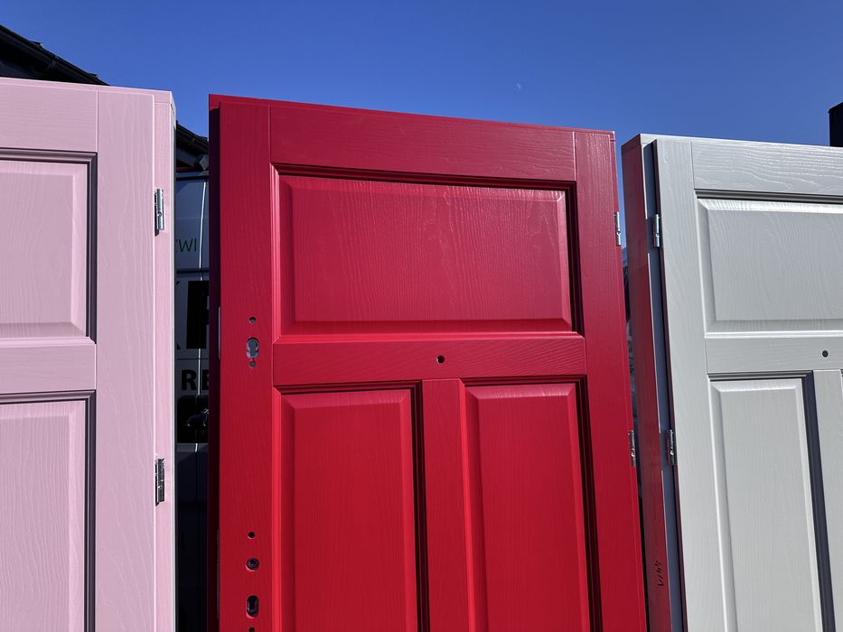 Drzwi wewnątrzklatkowe drewniane OD RĘKI KLATKOWE RÓŻOWE