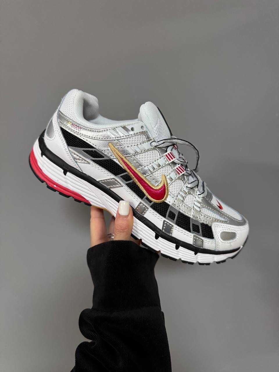 Кросівки Nike P-6000 White/Red premium