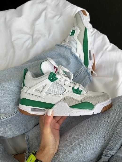 Кроссовки Nike Air Jordan 4 Retro x SB Pine Green 36-45 найк джордан