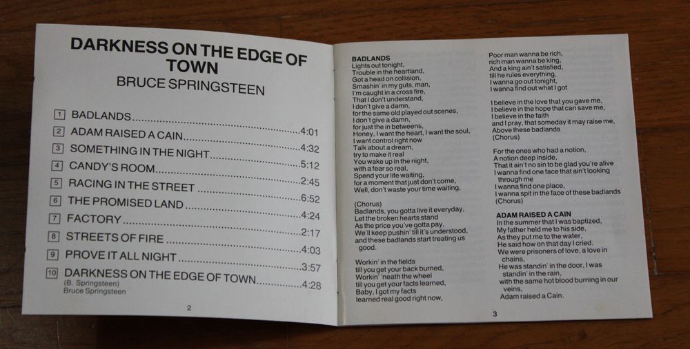 CD Bruce Springsteen - Darkness On The Edge Of Town (1978)