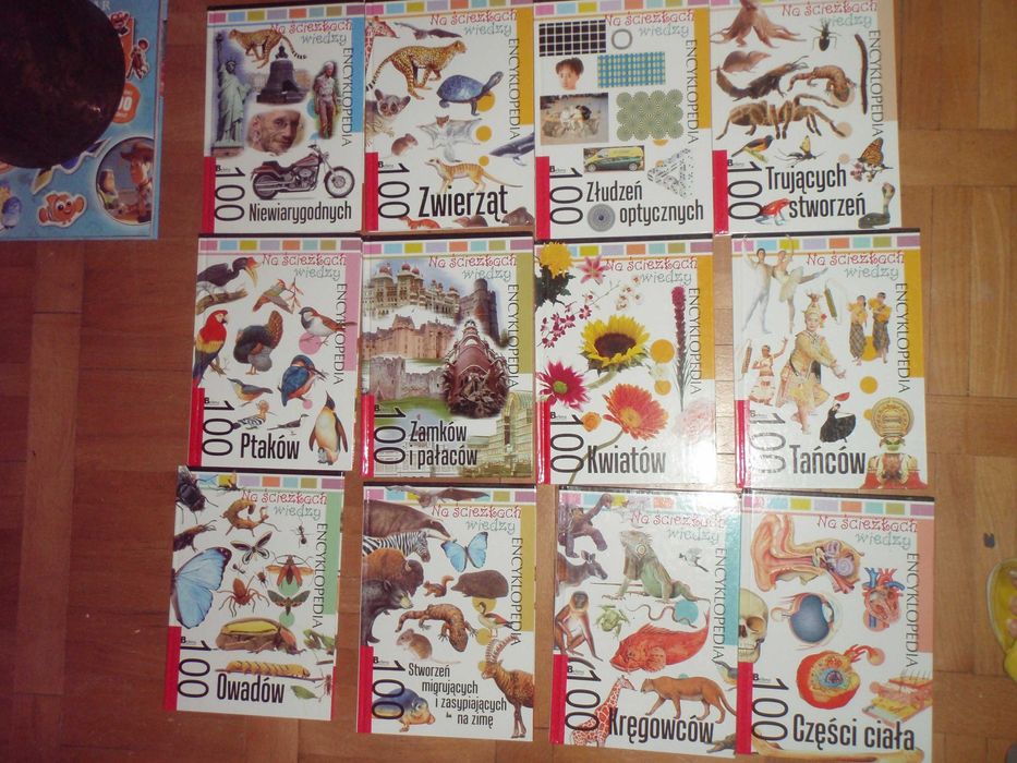 Na ścieżkach Wiedzy 12 książek  100 Ptaków, Kwiatów, Zamków, Tańców
