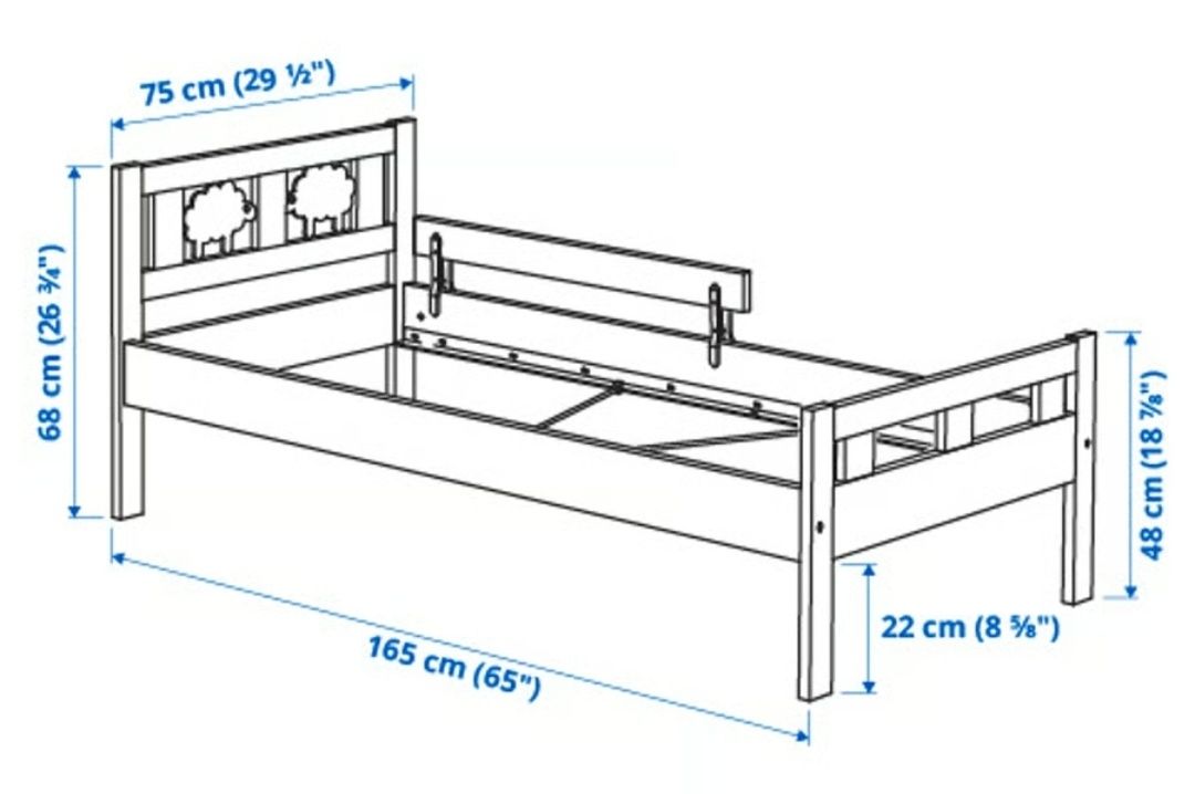 Łóżeczko dziecięce IKEA KRITTER 70x160