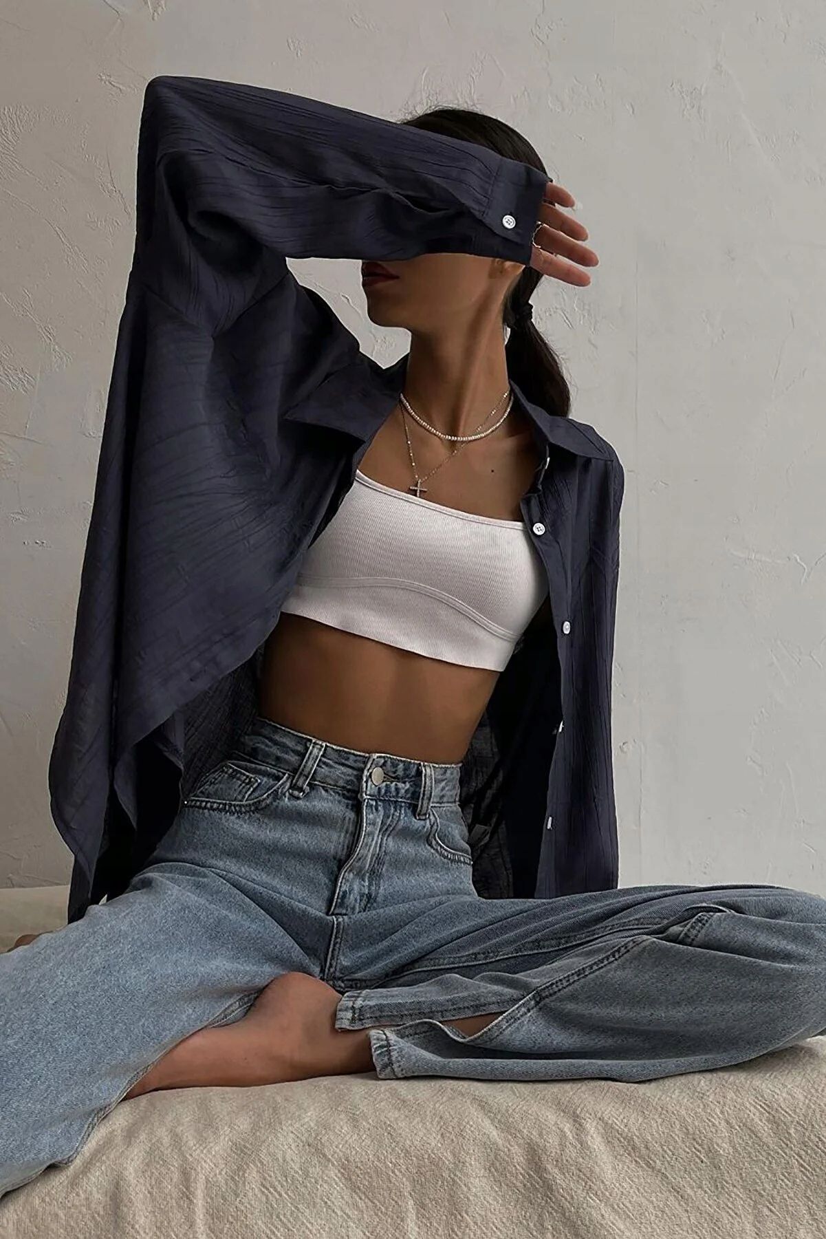 Madmext 42 Xl Spodnie Jeansy Z Rozcięciami Na Nogawkach H16462