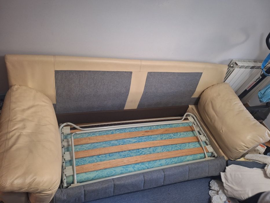 Sofá de pele( Sofá cama)