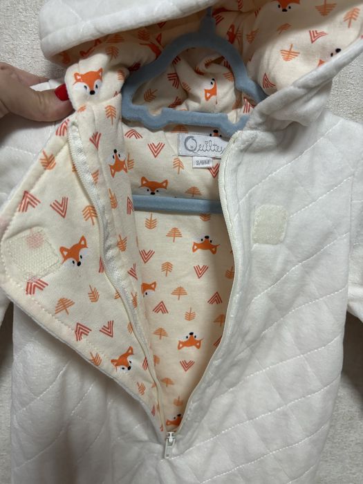 Дитячий комбінезон демісезонний велветовий 3/6 м