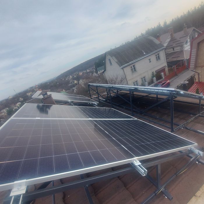 Установка солнечных панелей.Изготовление металлоконструкций под панели