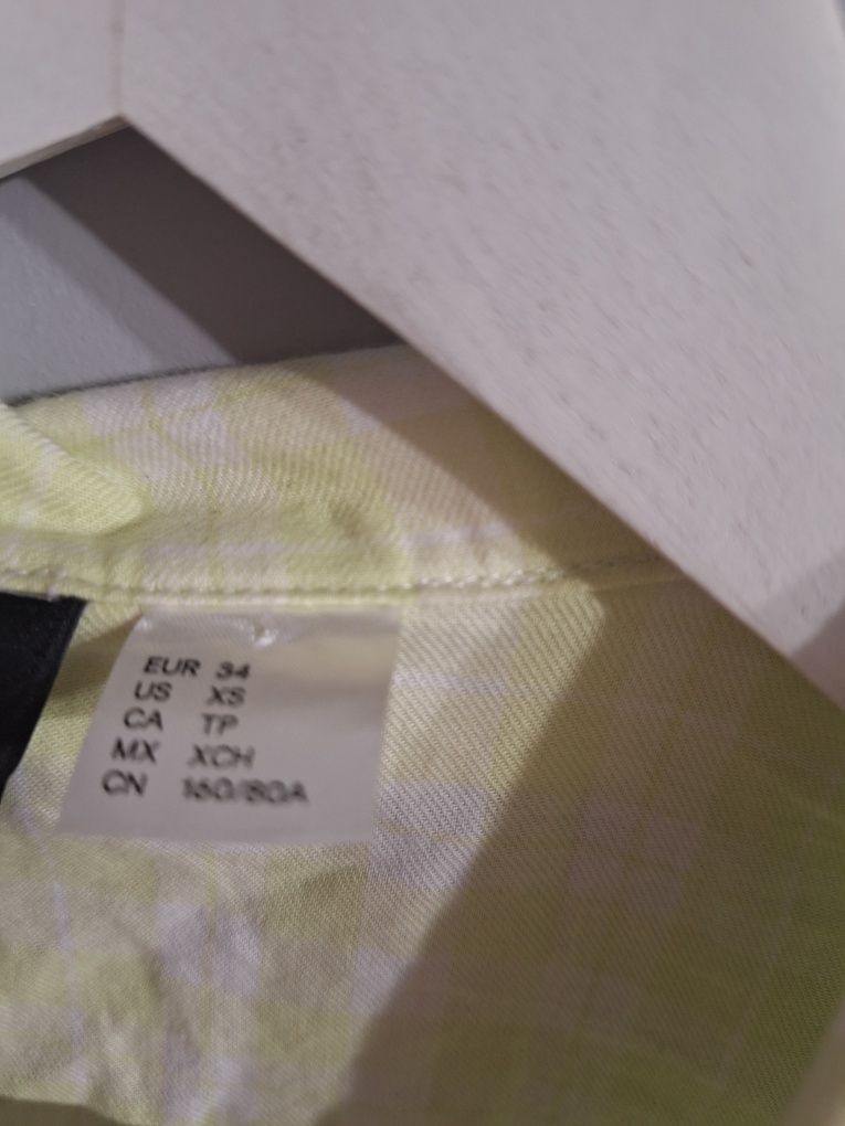 Krótka koszula jak top w kratke H&M