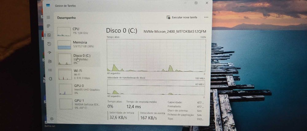 Notebook gamer asus tuf gaming rtx3050 ti + i7