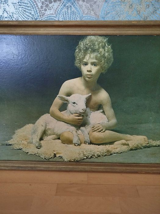 Quadro Antigo de grandes dimensões, reprodução sobre madeira