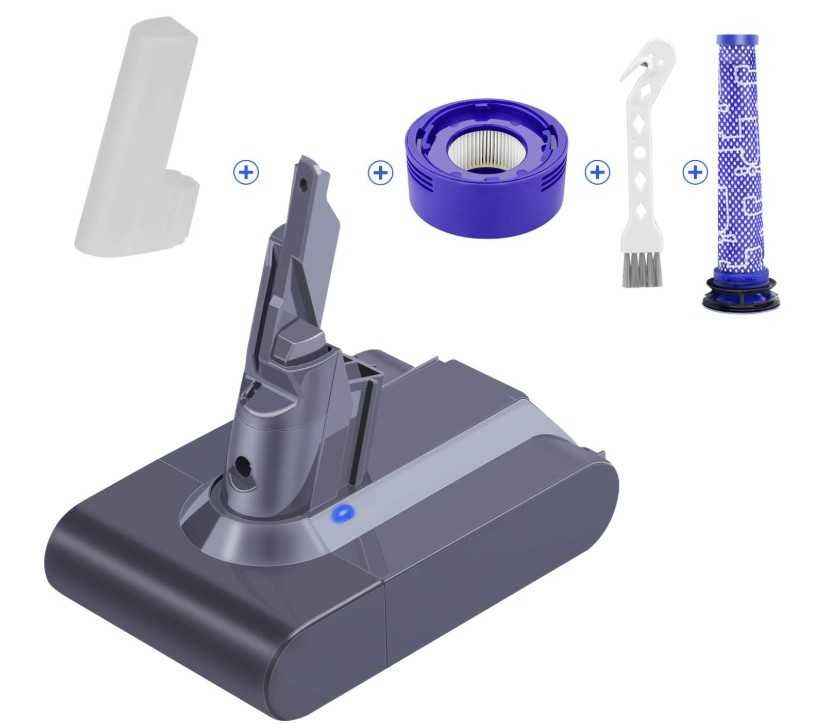 Bateria zamiennik do Dyson V7 21.6V 4600mAh + filtr ARyee