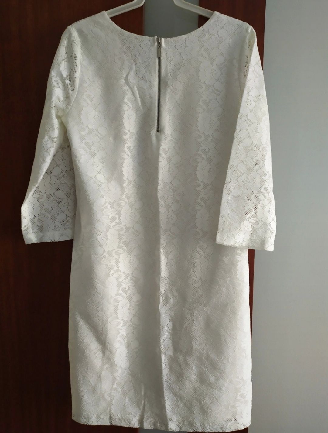 Sukienka koronkowa mini biała 36 38 S M Bonprix