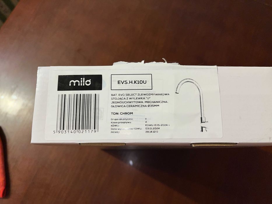 Bateria Zlewozmywakowa Nowa Milo Srebrna