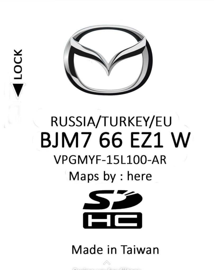 Cartão SD Mazda SkyActiv Connect Navigation SD Mapas 2023 BJM7 66 E1 W