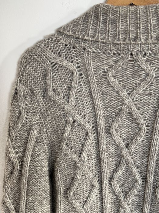 Kardigan Simple sweter wełna alpaki wełniany 42 alpaka szary