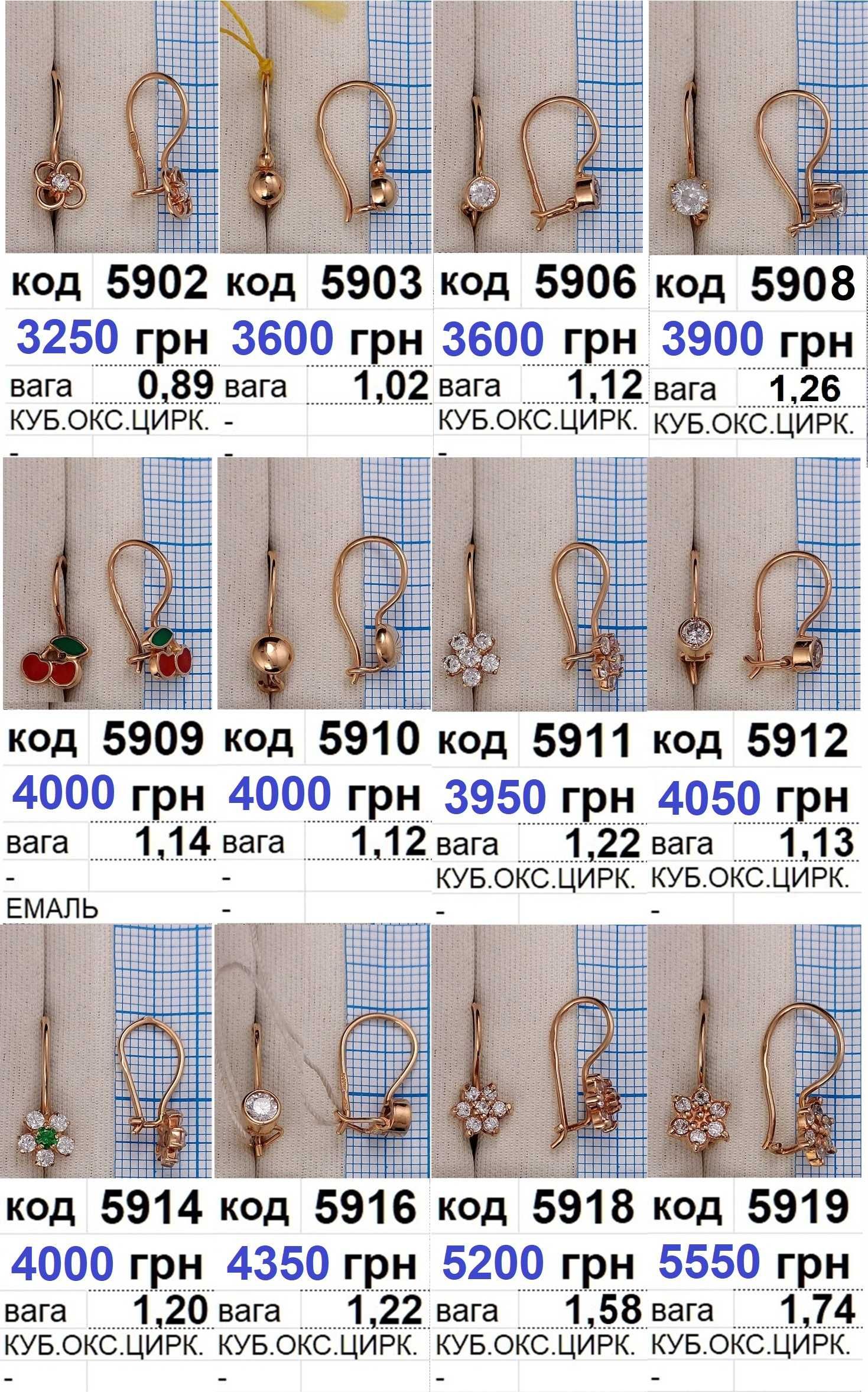 Золоті сережки , пірсинг, сережки-кільця Конго, нові. Розпродаж ФОП