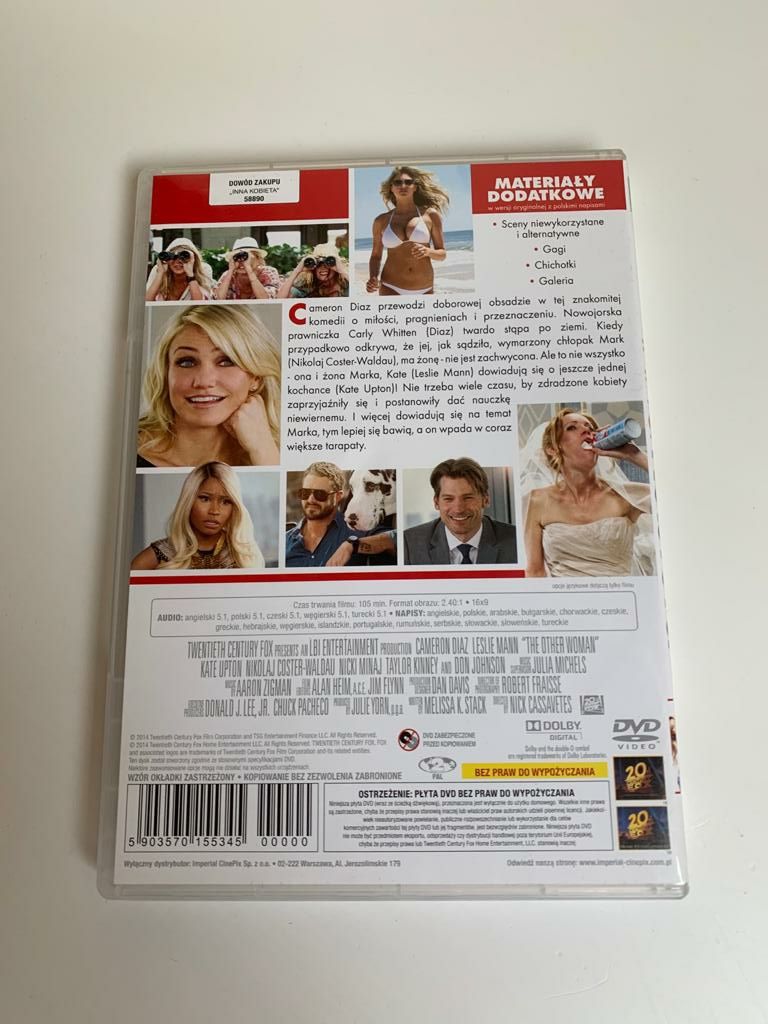 DVD Komedia romantyczna "Inna Kobieta" z Cameron Diaz.