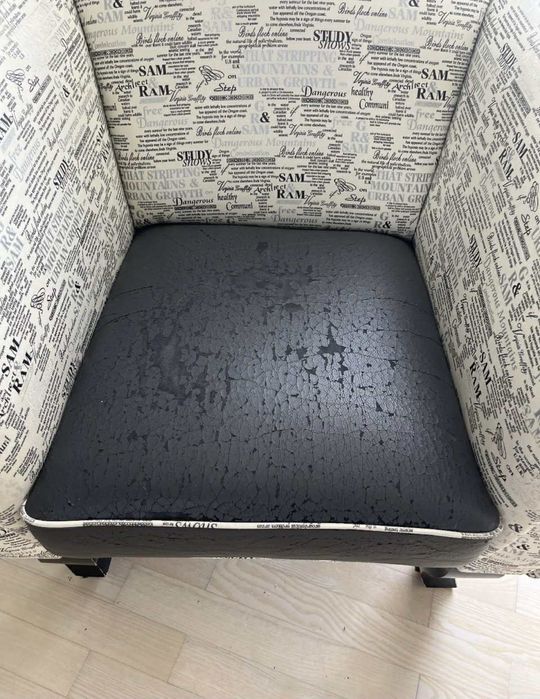 Fotel stylowy w ciekawy print