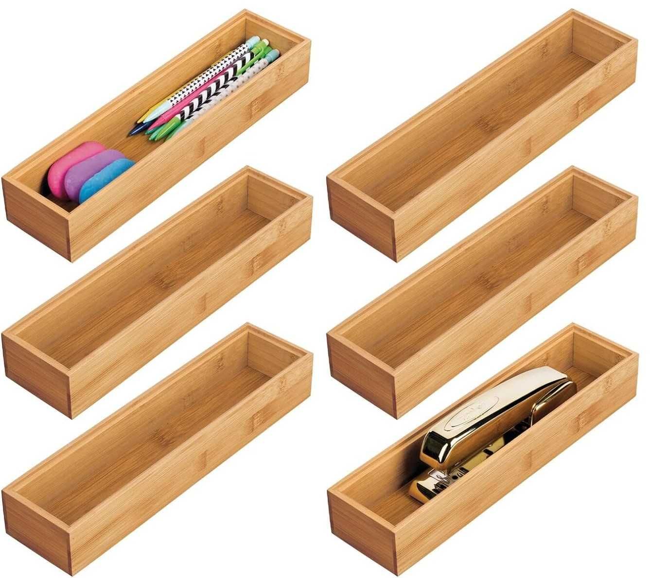 6-częściowy zestaw pudełek do przechowywania na biurko i do łazienki