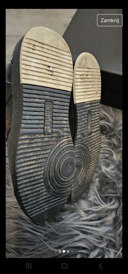 Buty versace jeans couture czarne Rozmiar 41 sneakersy skóra