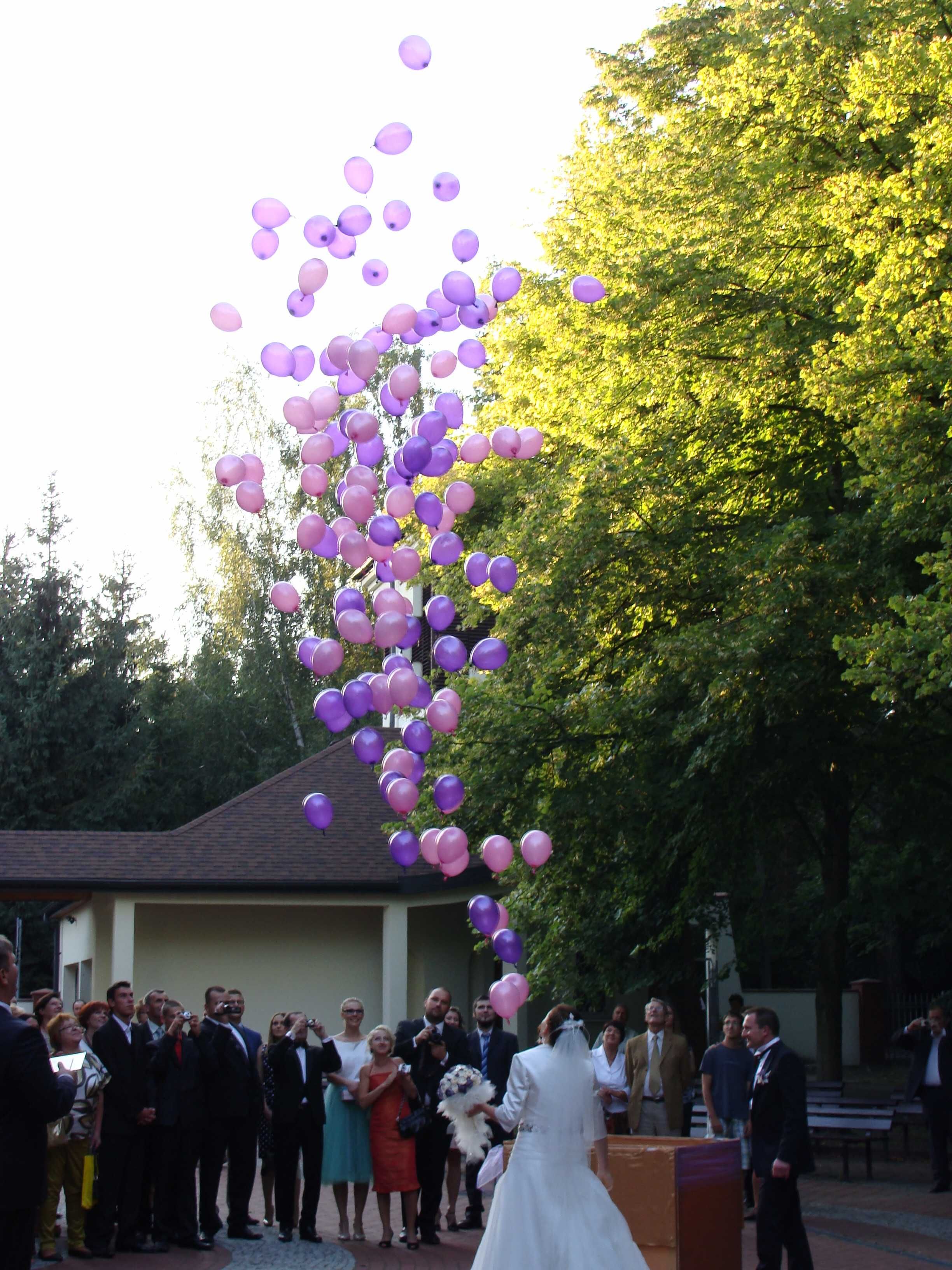 Prezent-pudło z balonami helowymi-ślub,wesele, urodziny! Niespodzianka