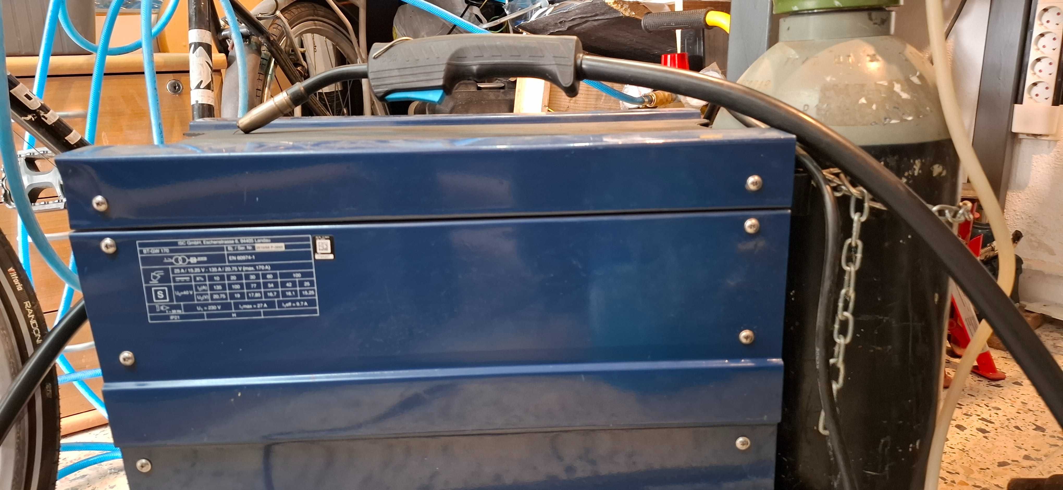 Maquina  Soldar MAG Einhell BT-GW 170 Como Nova com garrafa de Co2