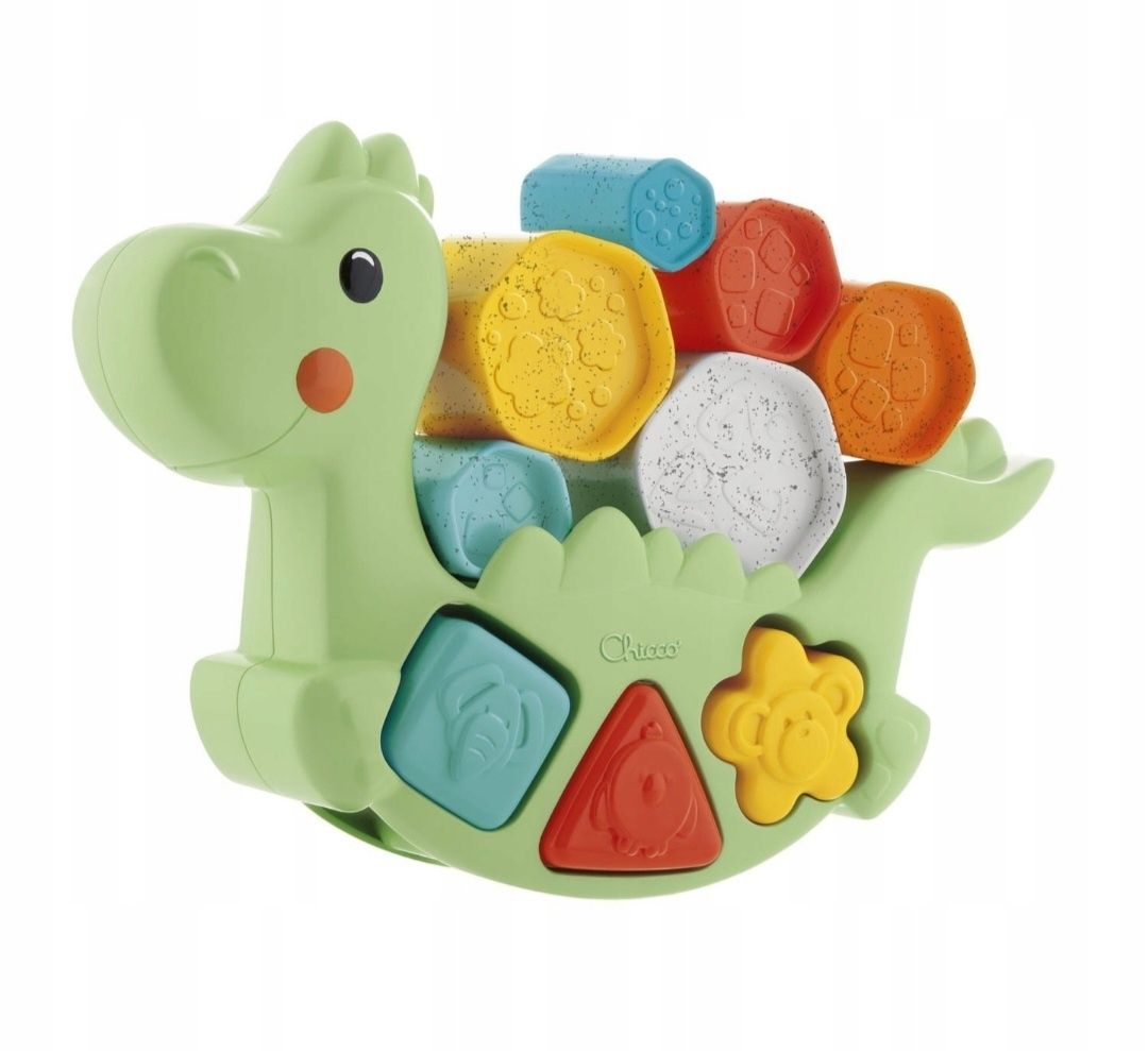 Sorter wieża układanka 2w1 Dino Chicco Eco 12m+