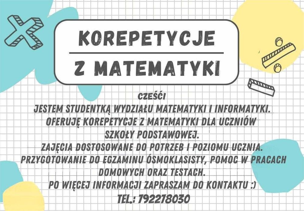 Korepetycje z matematyki – szkoła podstawowa
