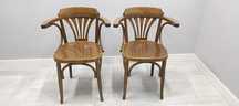 Krzesła gięte Thonet Fameg Radomsko z podłokietnikiem 2szt