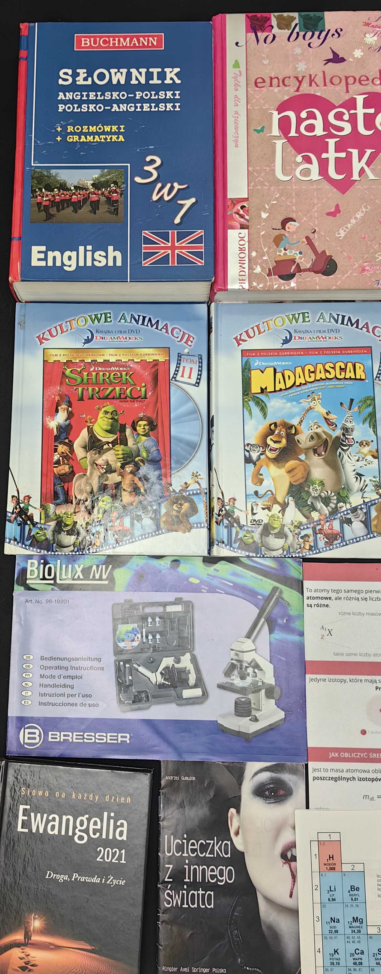 Zestaw Książek Shrek Supełek Madagascar Lego Atlas