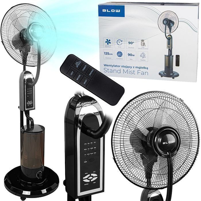 Wentylator klimator podłogowy z funkcją mgiełki 16 cali 90W 44-660#