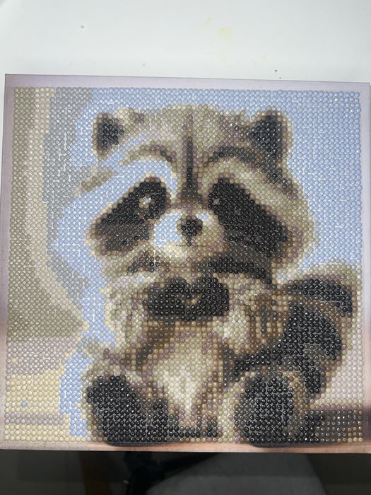 Алмазна мозаіка (єнот) готова картина