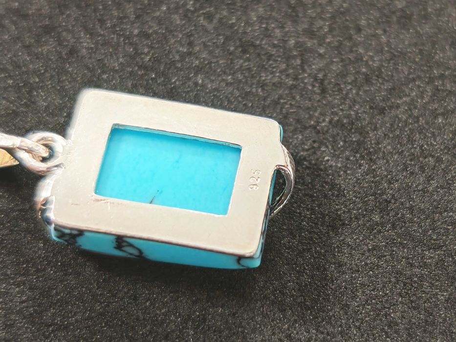 Zawieszka z Turkusem p925 4,65g 3,5x1,5cm Nieużywana