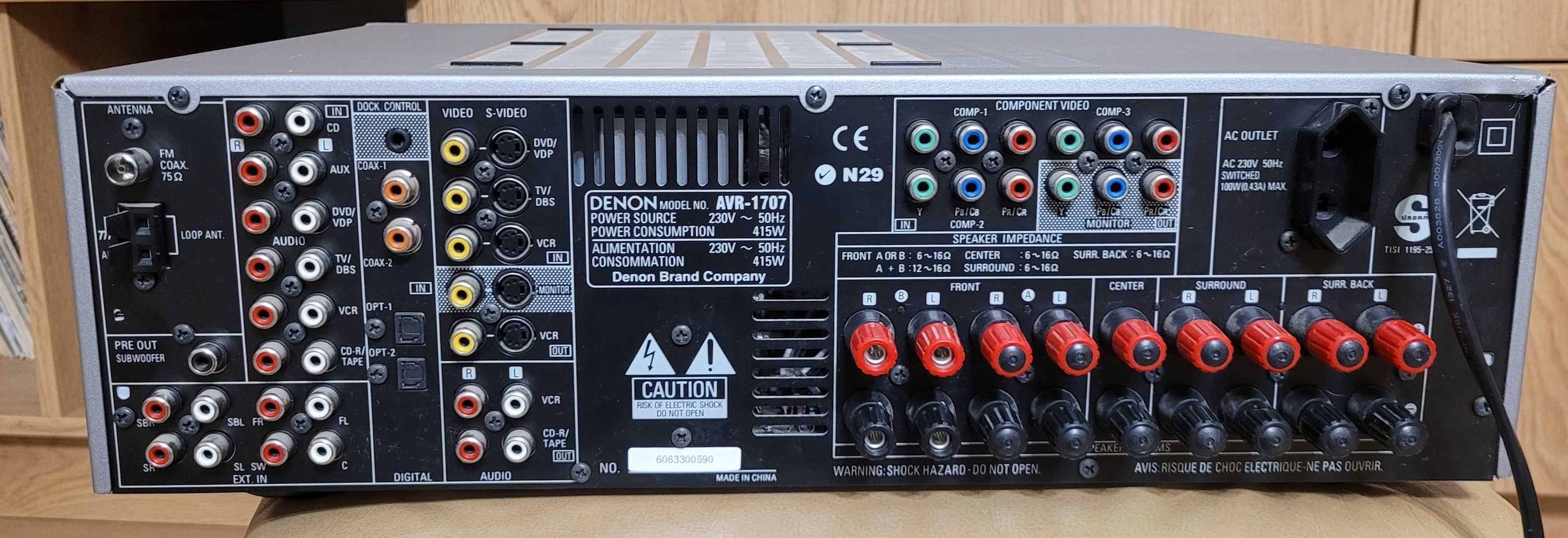 Denon AVR-1707 amplituner kina domowego z pilotem