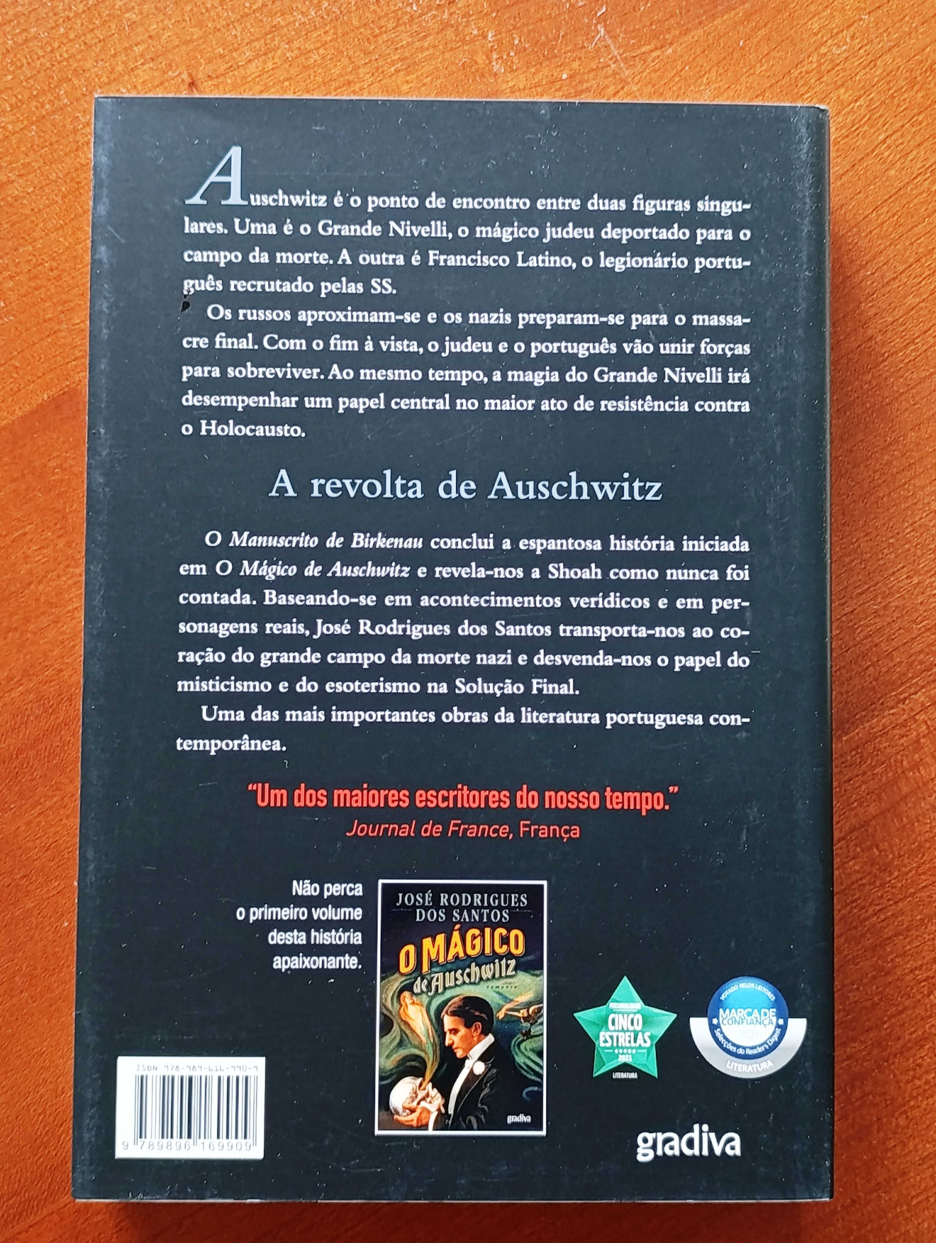 O Manuscrito de Birkenau -José Rodrigues dos Santos - Portes incluídos