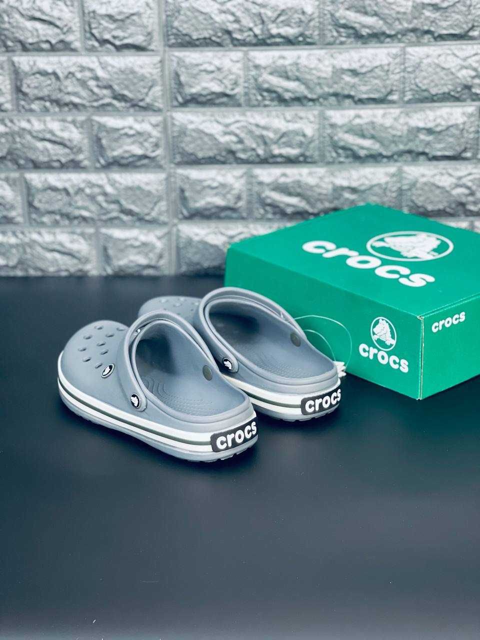 Crocs Gray мужские к отпуску Летние тапочки New! Шльопанці Крокс Топ!