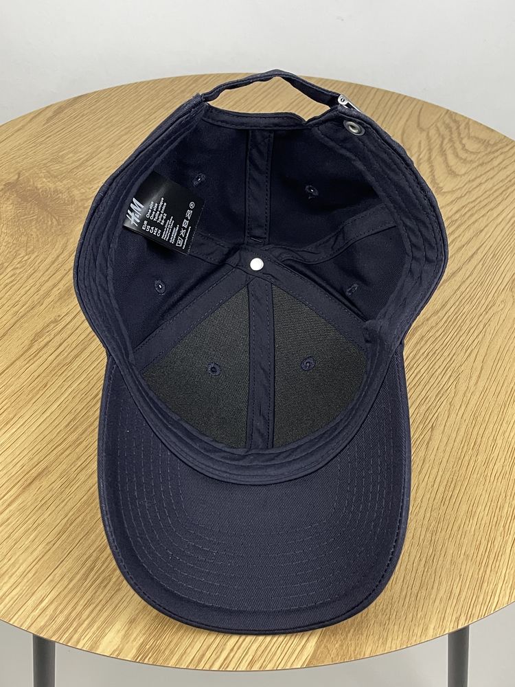 Кепка H&M Cotton Twill Cap темно-синя унісекс чоловіча жіноча на літо