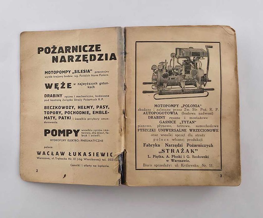 Kalendarz Oficera Strażackiego 1937 rok - II RP - Rzadkość