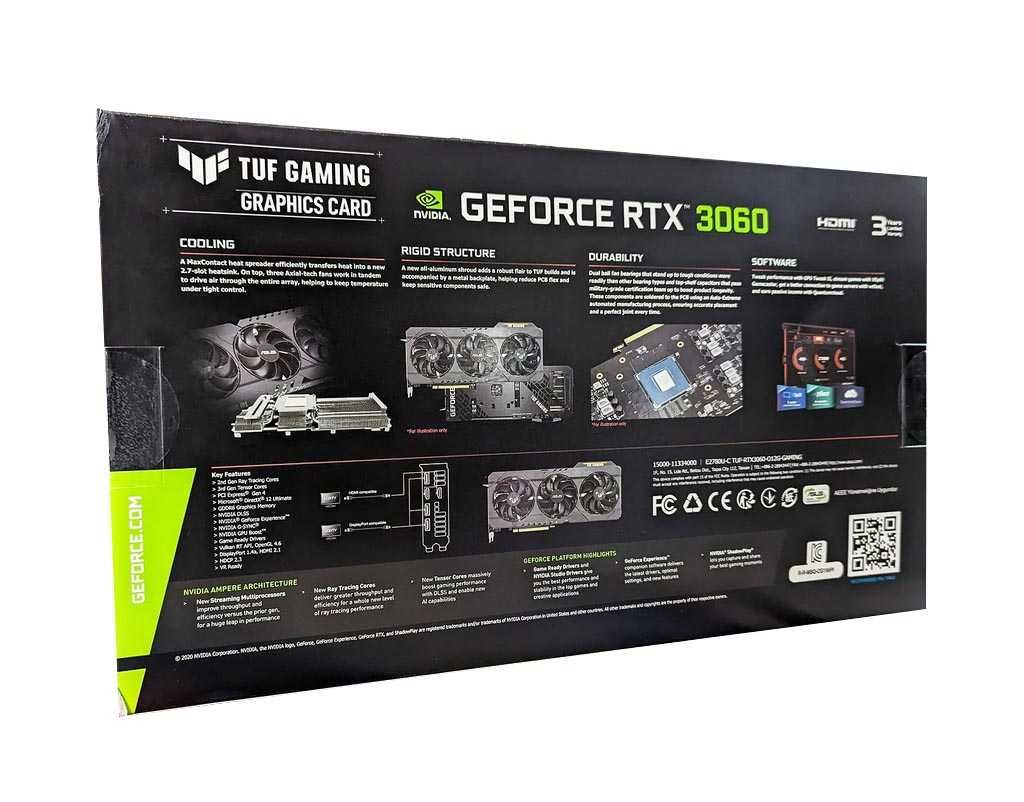 ASUS GeForce TUF RTX 3060 V2 Gaming OC 12GB GDDR6