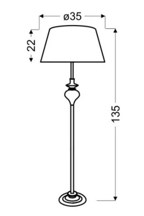 Lampa podłogowa, czarny klosz, srebrna podstawa