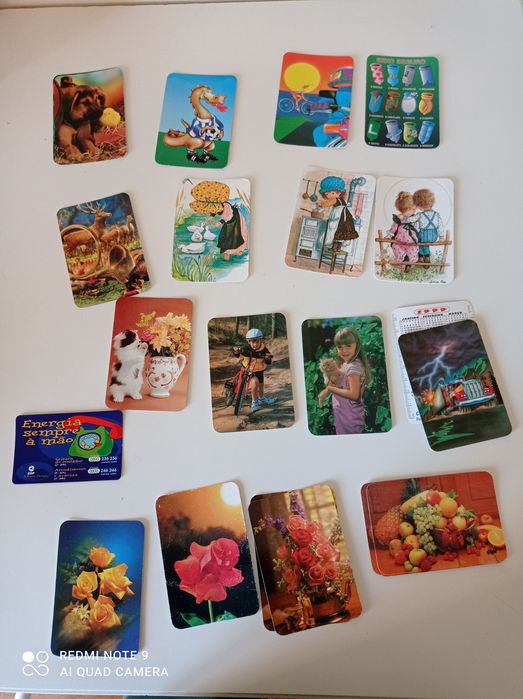 Coleção de calendários de bolso