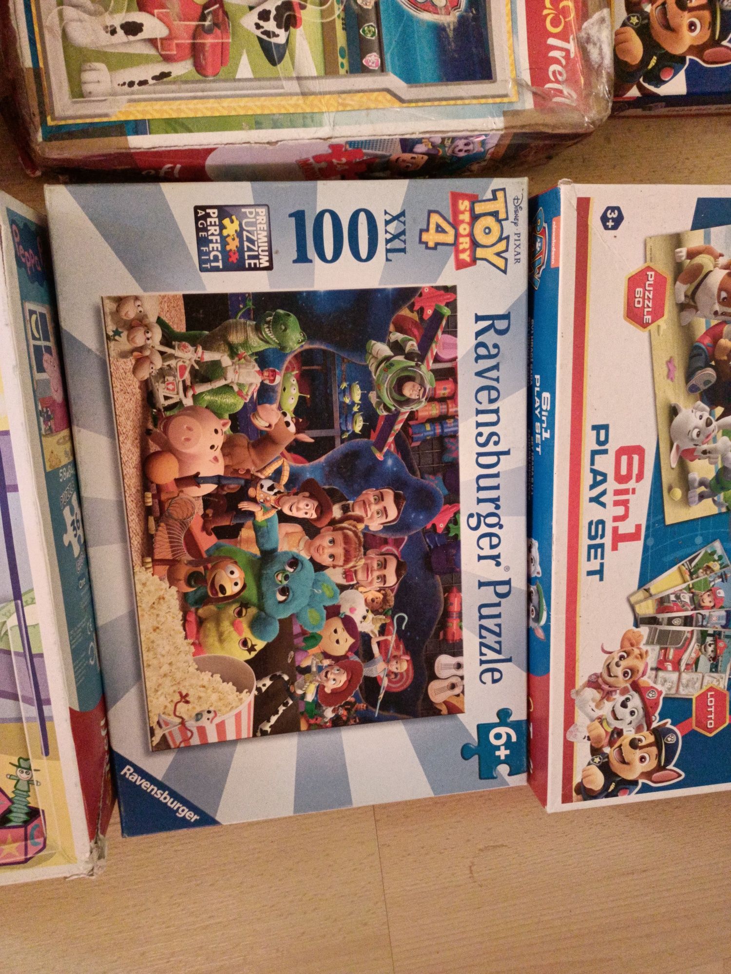 Puzzle psi patrol, zig zag, świnka pepa