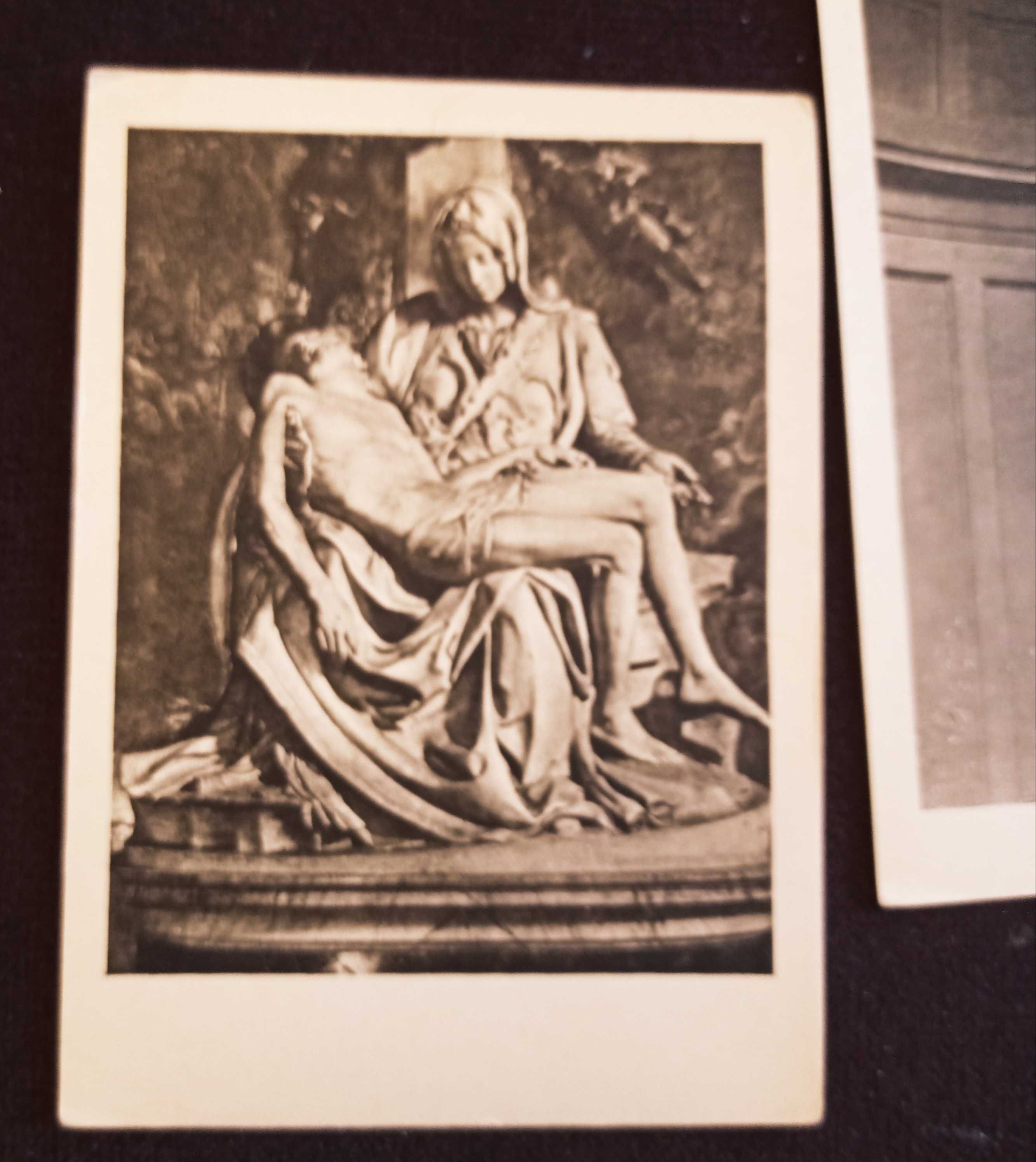 Rzeźby Michała Anioła. Kolekcja czystych pocztówek r. 1957