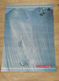 Poster Quiksilver em tela micro perfurada para pendurar.