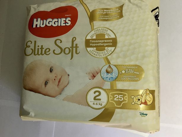 Подгузники Huggies Elite Soft Box Размер 2 (4-6 кг), 25 шт