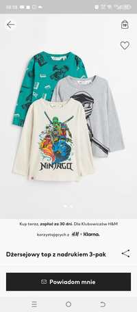 Koszulki bluzki LEGO ninjago 134/140 h&m