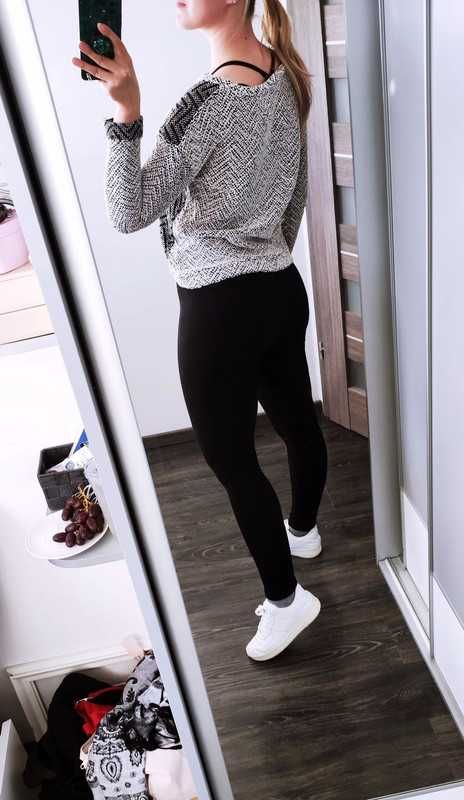 Sweter damski biały, czarny NA SYLWESTRA, ZIMA #y2k #00s #oversize